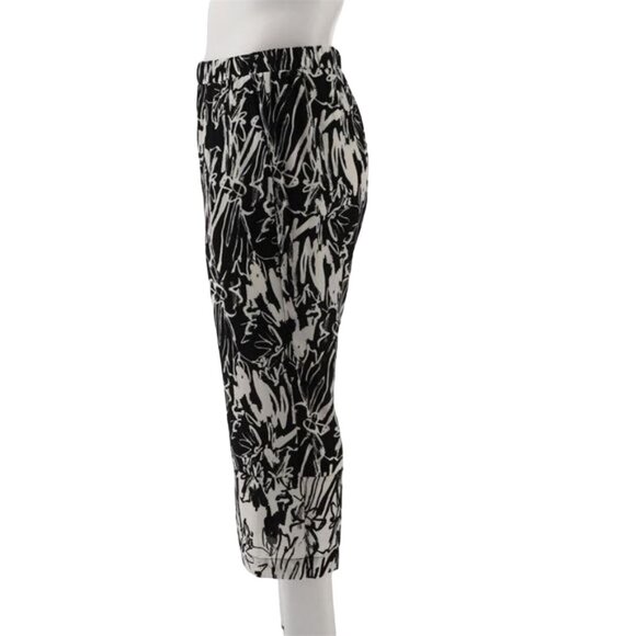 NWT TRUTH + STYLE PRINTED WOVEN CROPPED PANTS BLACK & WHITE XL - Picture 2 of 13
